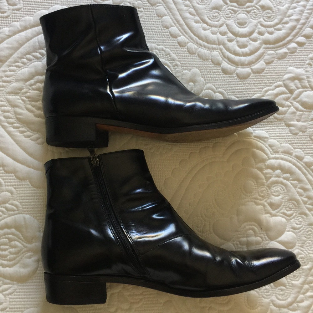 Prada Black Zip-Up Ankle Boots 10.5 US